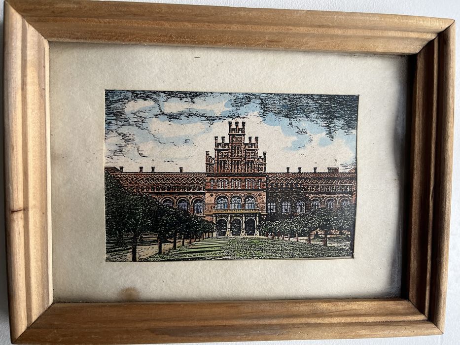 Гравюра картина винтаж Чернівецький університет