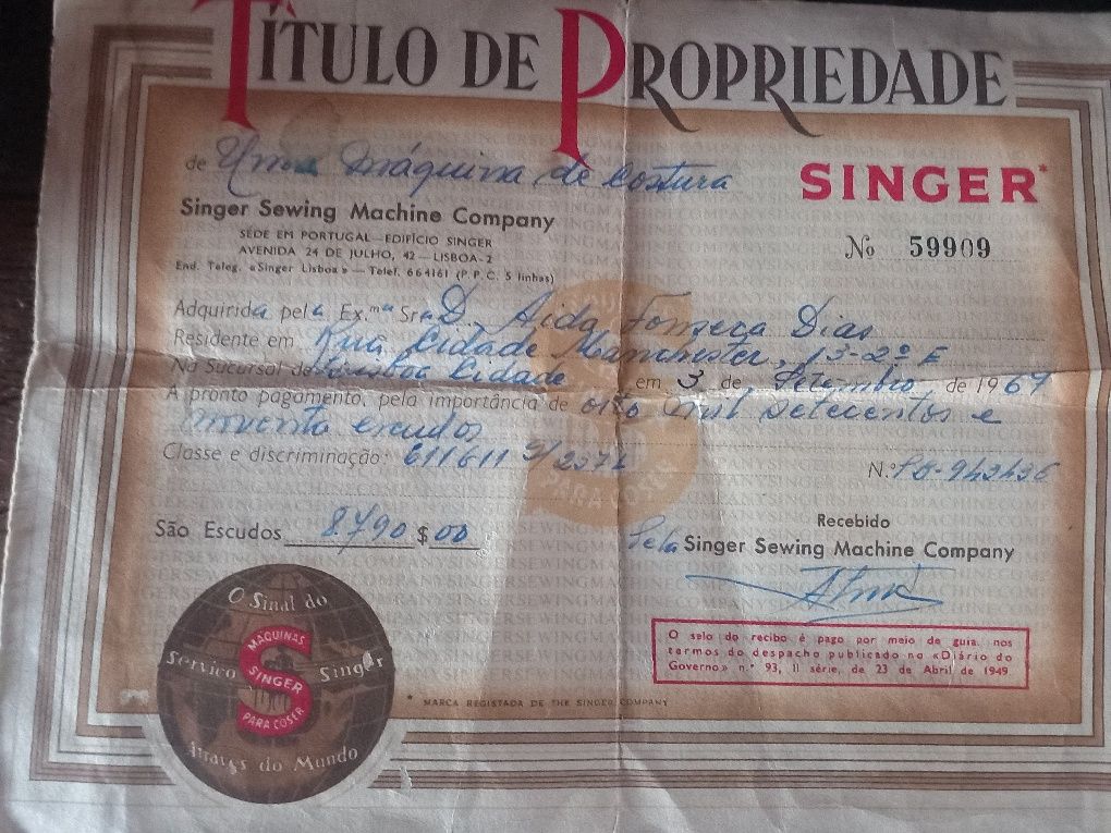 Maquina de costura Singer