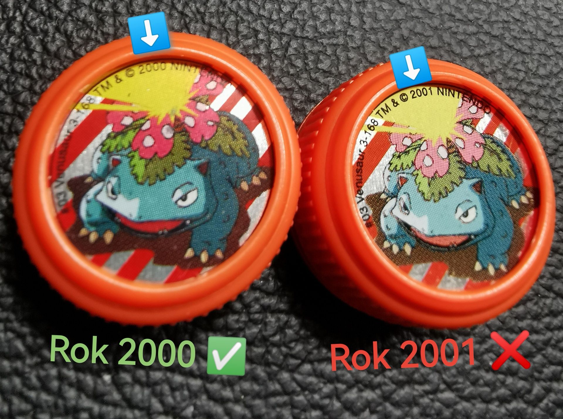 Nakrętki POKEMON MIRINDA rok 2000