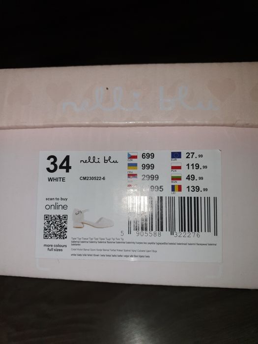 Buty na komunie dla dziewczynki rozm. 34