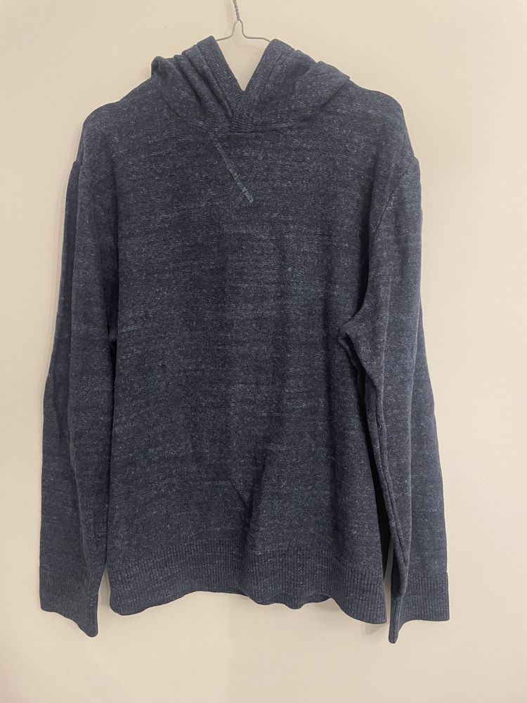 Męska bluza GAP granatowa 80% bawełna z kapturem