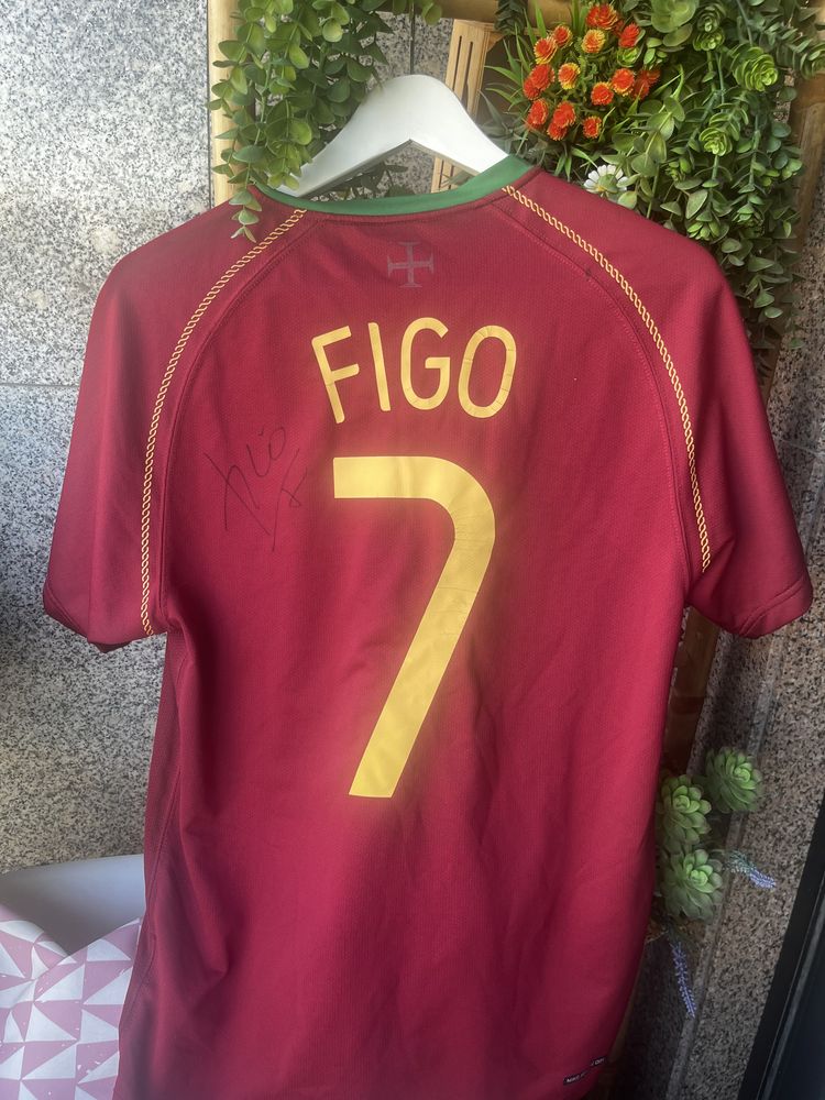 Camisola Seleção Figo 7 Autografada por vários jogadores