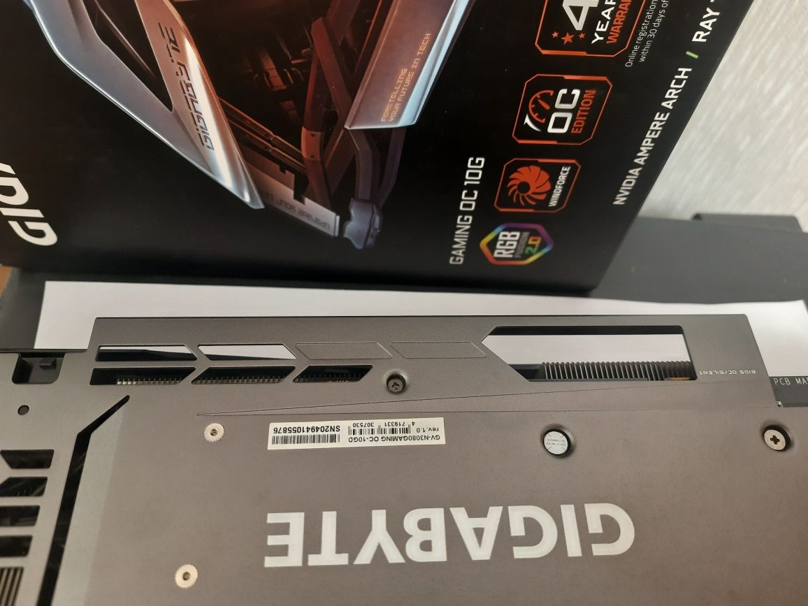 Видеокарта EVGA 3080    MSI.БЕЗ.LHR  КАК НОВАЯ пломба и другие карты