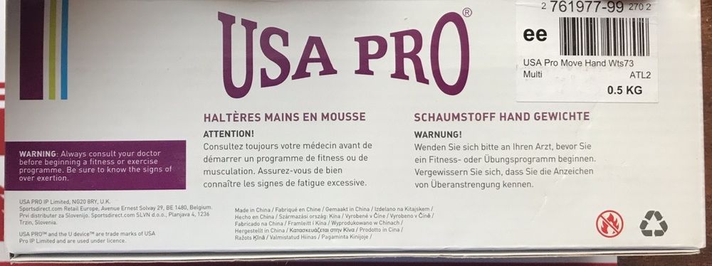 Hantle ciężarki Usa pro Sports direct 0,5 kg 2 sztuki z UK