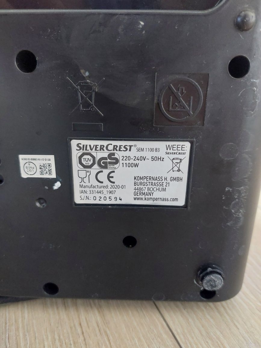 Ekspres ciśnieniowy kolbowy kawy silvercrest sem 1100w b3 expres