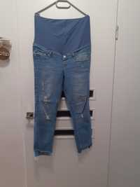 Spodnie jeansowe z dziurami ciążowe H&M mama r.40