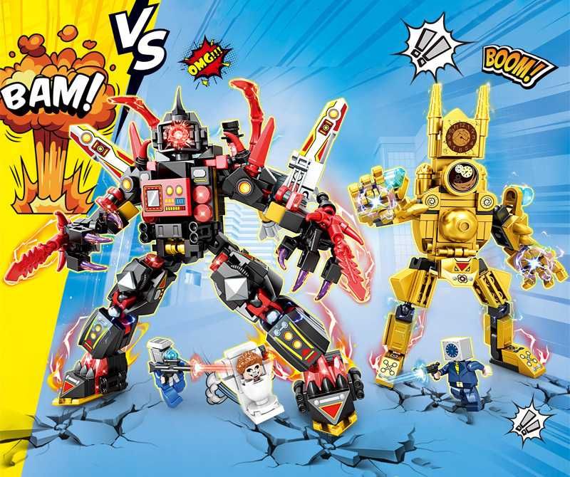 Лего Скибиди Туалет Клокмен и Титан Сирена 482 деталей Skibidi Скібіді