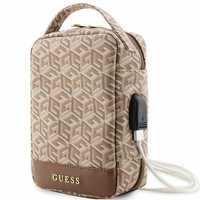 Guess Torba Guhbhgcfsew Organizer Brązowy/Brown Gcube Stripe