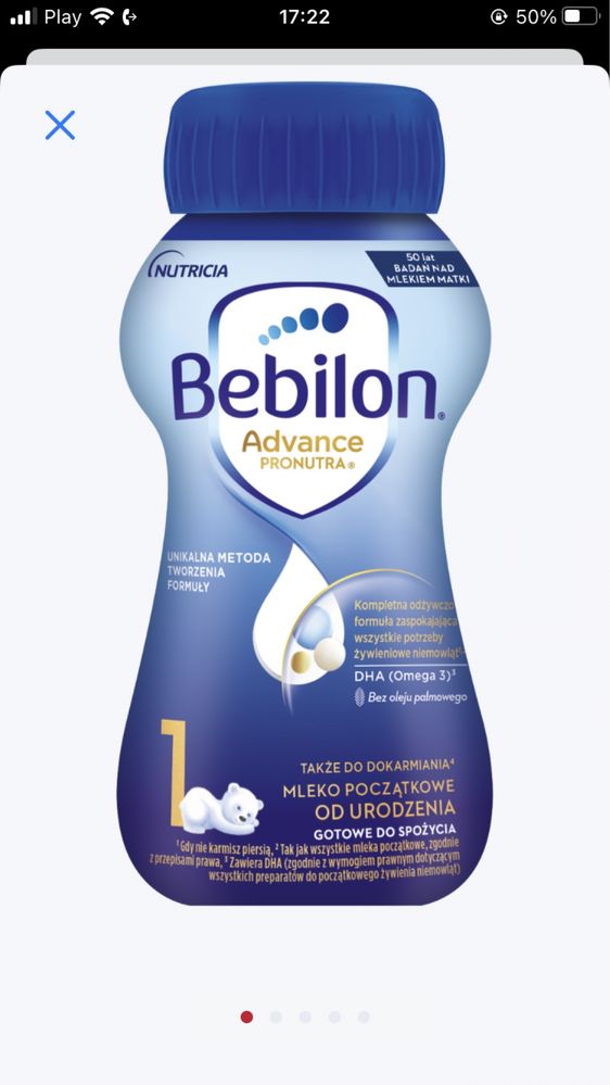 Bebilon Advance Pronutra 1 200ml 5szt