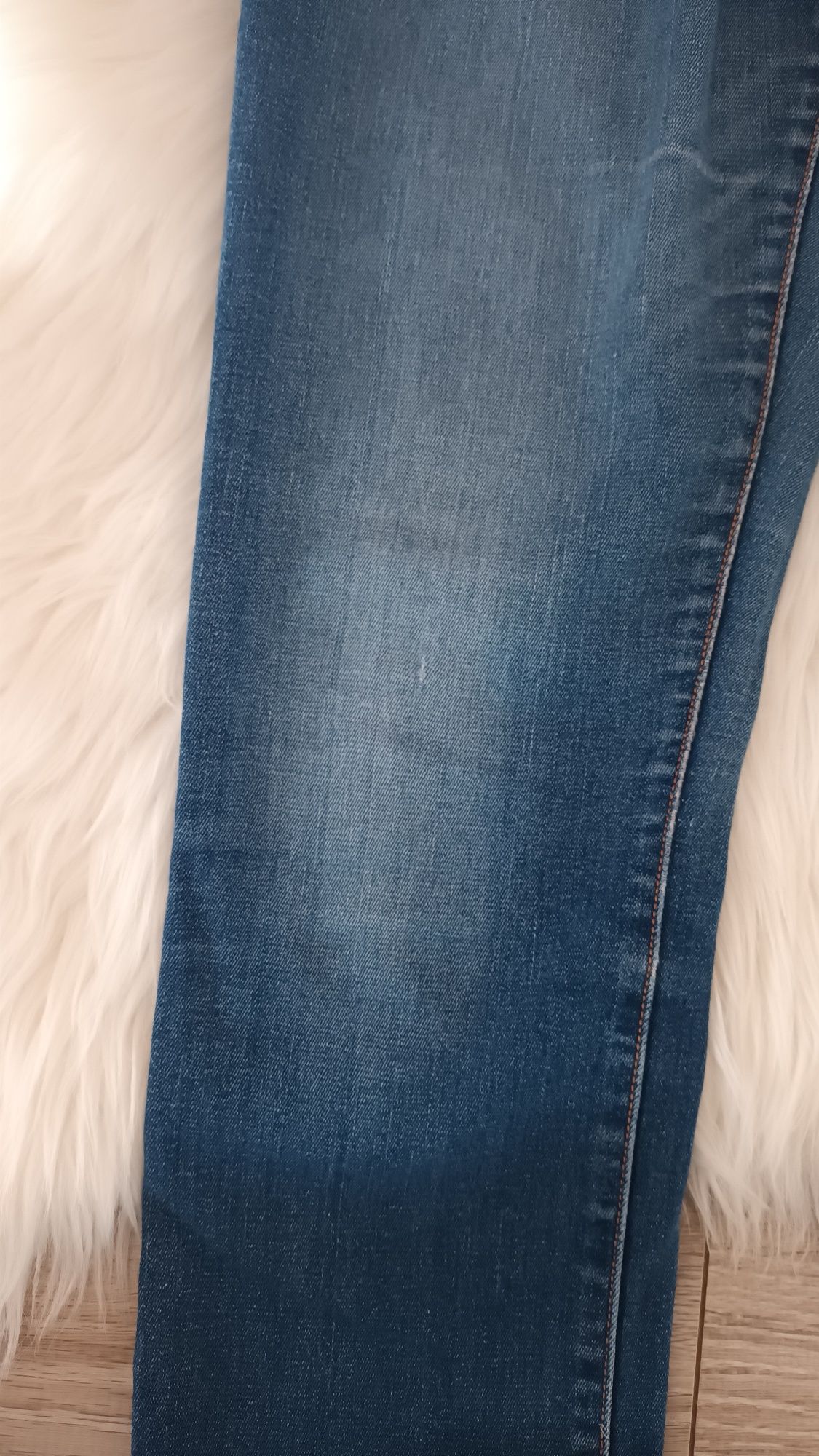 Esmara lidl spodnie jeansy rozm 38 M skinny niebieskie przetarcia