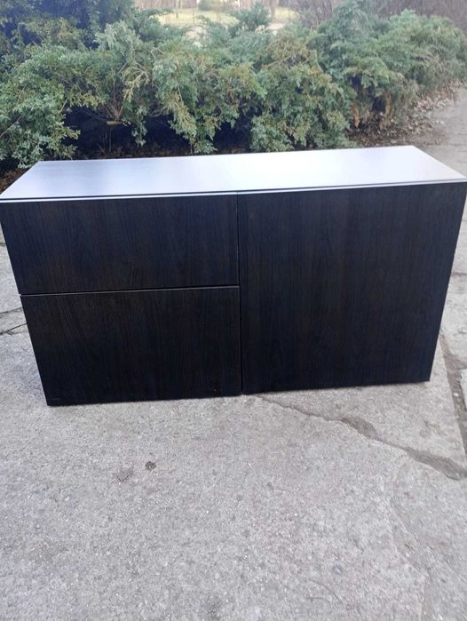 Komoda czarny-brąz IKEA BESTA komody regały  120x42x65 cm