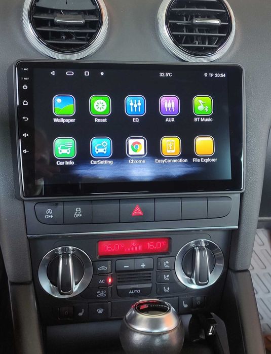 Rádio 2DIN 9" [4+32GB] • AUDI A3 • (2003 a 2012) • Android • GPS / 8P