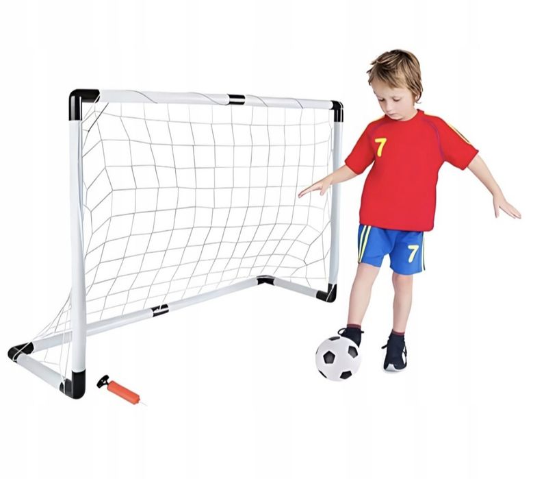 Nowy Zestaw piłkarski dla dzieci – bramka + piłka + pompka – 120x80x40