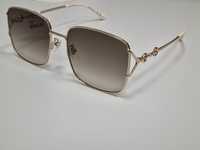 Okulary przeciwsłoneczne NOWE Gucci GG1018S złote damskie gradalne