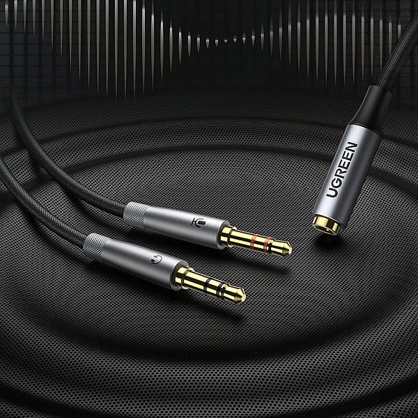 Ugreen kabel rozdzielacz AUX 3,5 mm mini jack (żeński) - 2x 3,5 mm min