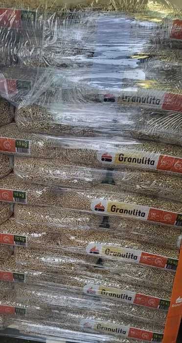Pellet drzewny granulita, jasny A1, EN +, ceryfikowany