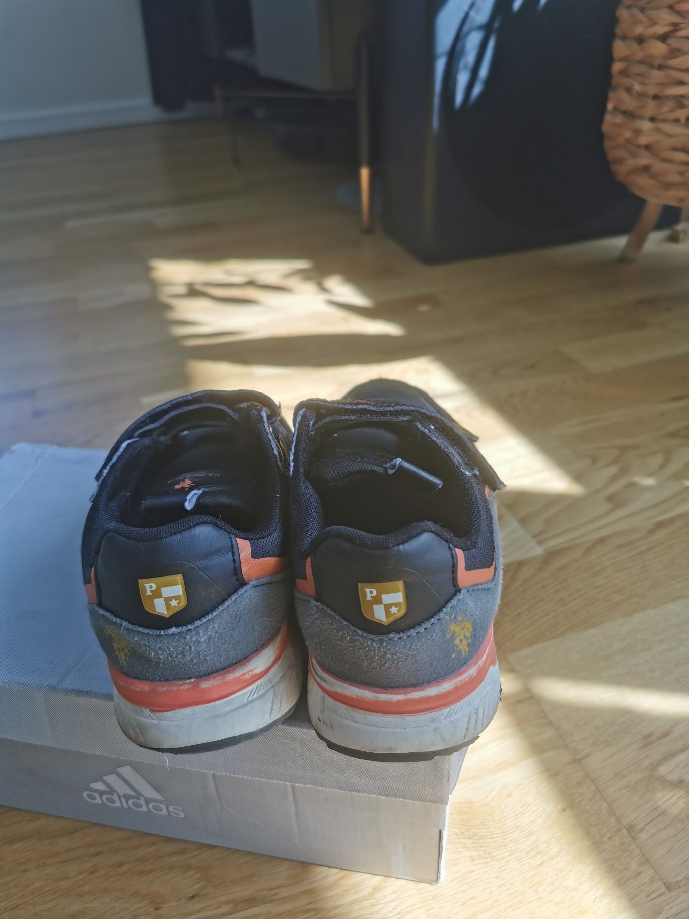 Buty sportowe Polo Assn 32 czarne pomarańczowe