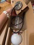 Lampa wiszaca Cleoni srebna chrom Cotton 10cm