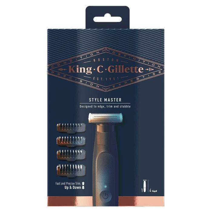 outlet trymer king c. gillette style master  4 nasadkami do stylizacji