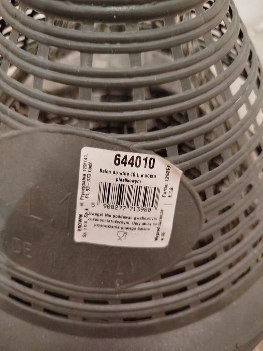 Balon 10l + 5l na wino plus dodatki GĄSIOR winogrona jeśli się pospies