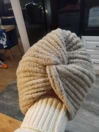 Czapka  turban damska zimowa wełniana