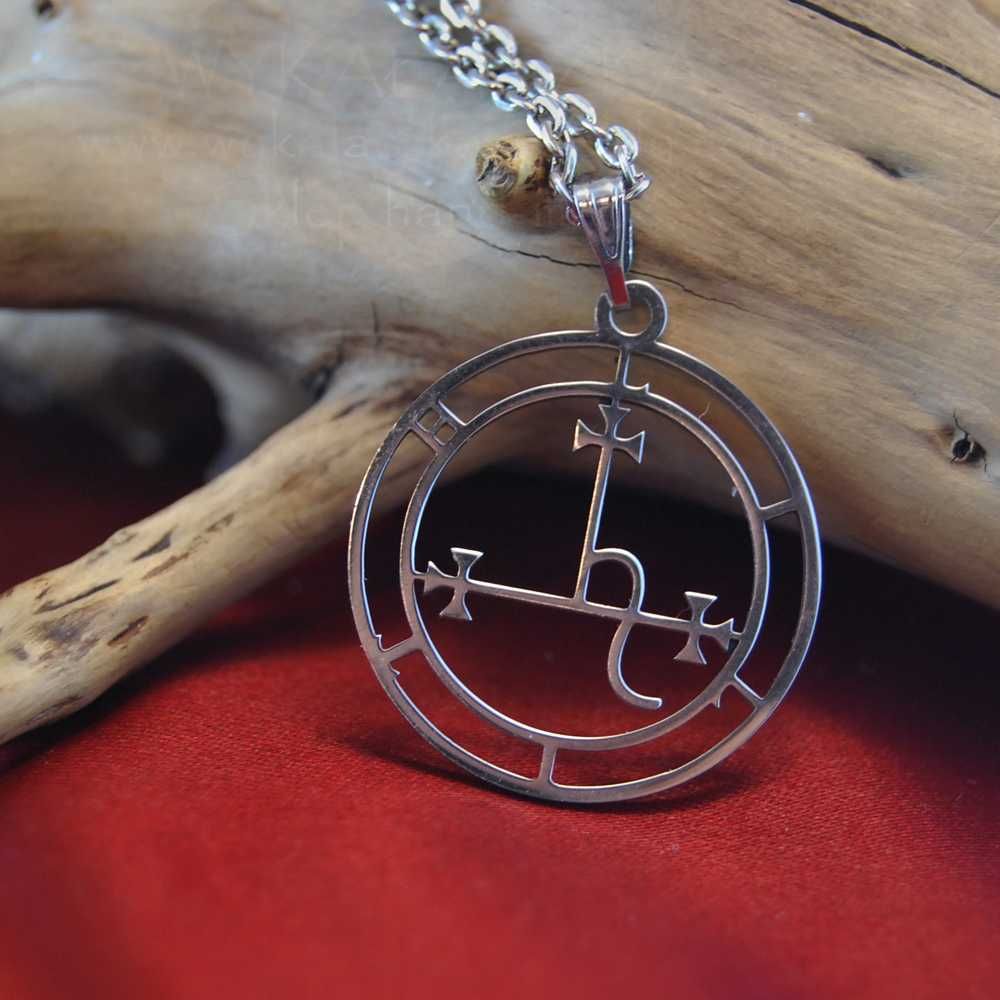 pieczęć Sigil Lilith Satanistyczny amulet talizman stal nierdzewna