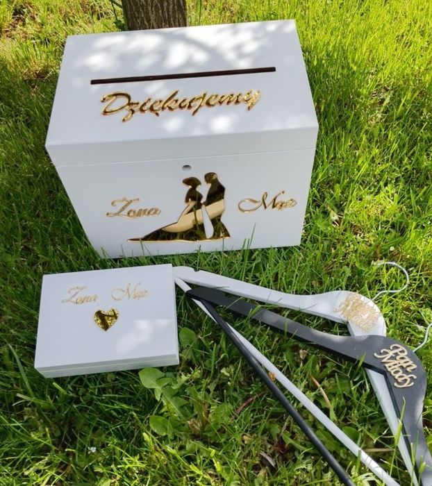 Pudełko na koperty i obrączki ślubne