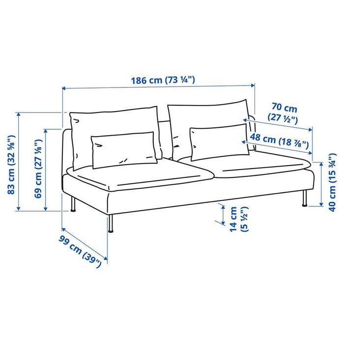 Sofá 3 lugares Ikea Soderhamn: urgente mudança