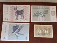zestaw banknotów Litwa
