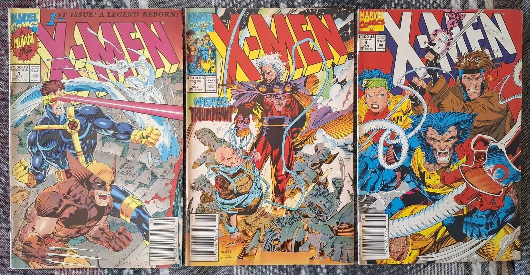 BD Americana - Lote X-Men anos 91 e 92  (nº 1, 2, 4, 5, 6, 7, 8)