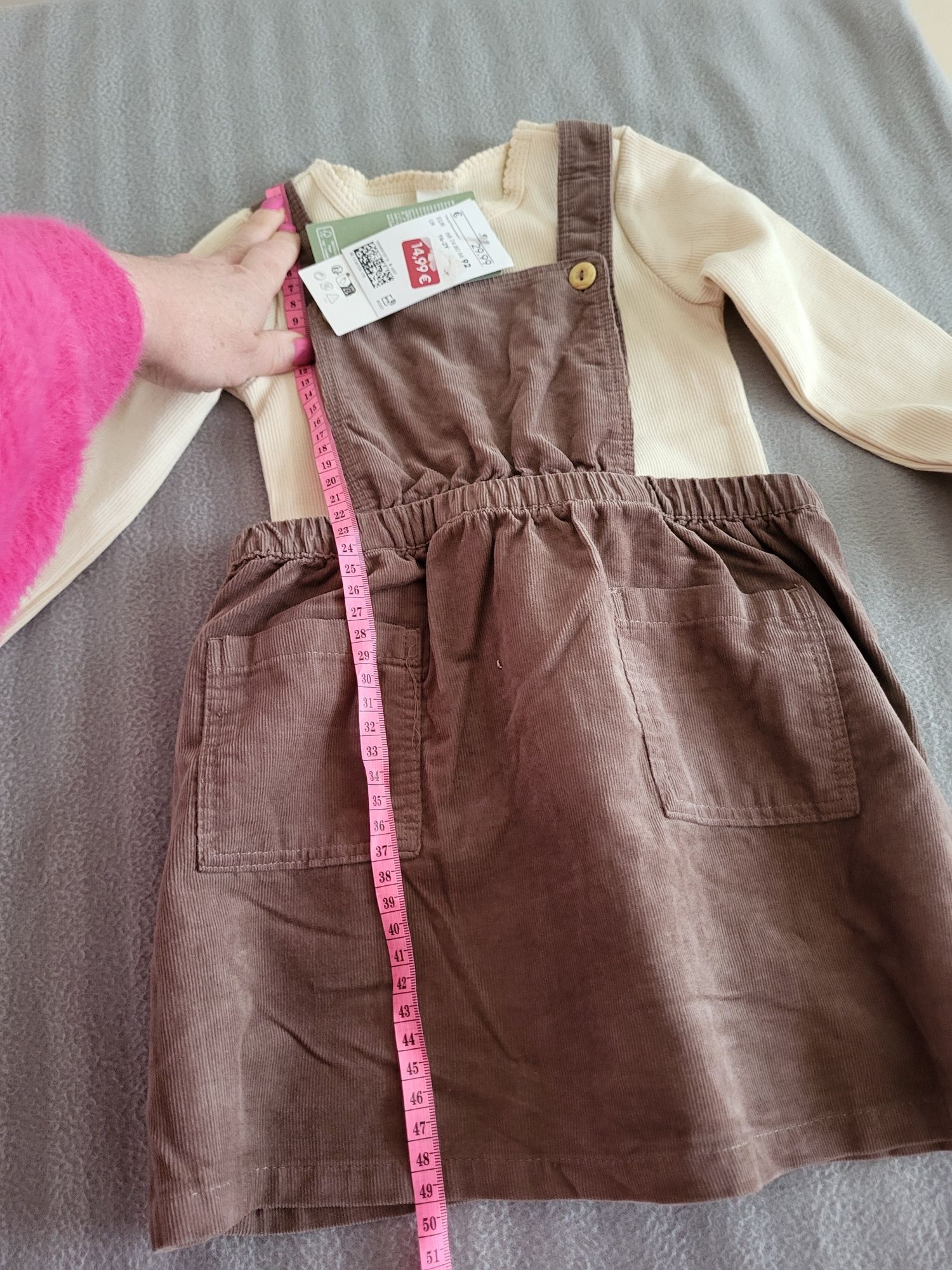 Набор :вельветовый сарафан с кофточкой фирмы H&M на девочку 2-х лет