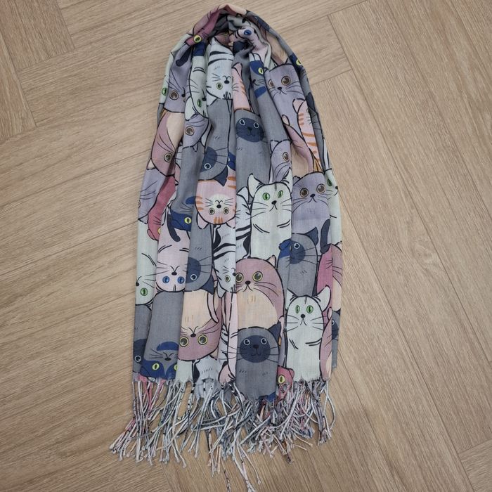 Szalik chustka w koty w kotki