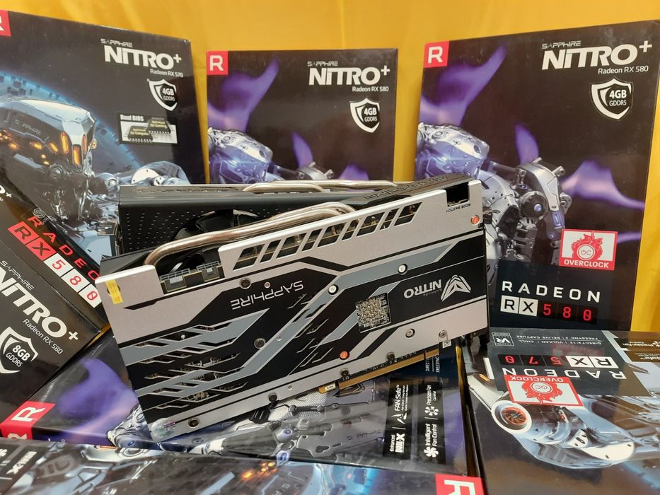 Видеокарта б\у SAPPHIRE NITRO+ RX580 4GB топ состояние и другие карты