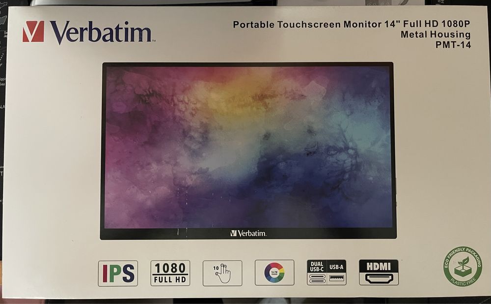 Monitor Touch Portátil 14’ Verbatim