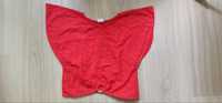 Koszulka bluzka zara czerwona 110 koronka żakard
