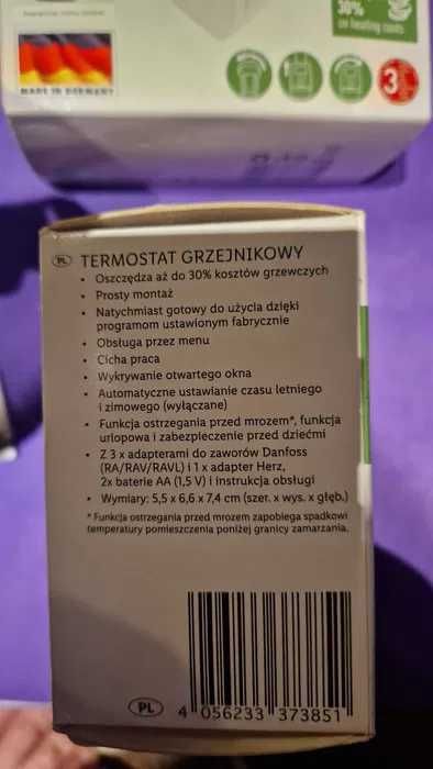 Glowica termostateczna grzejnikowa - programy, kontroler temperatury.
