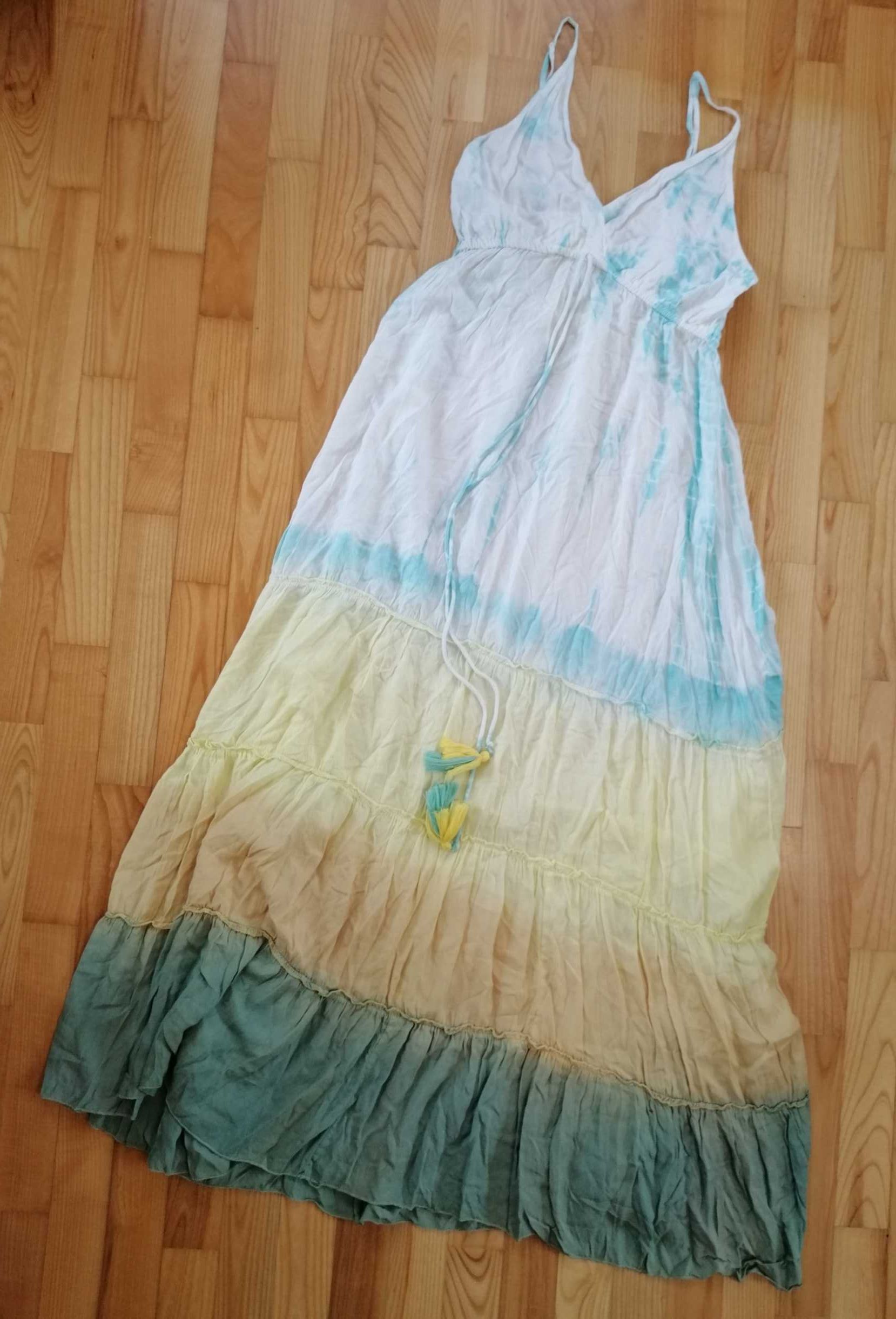 Zwiewna sukienka na lato, 100% wiskoza, uniwersalny rozmiar