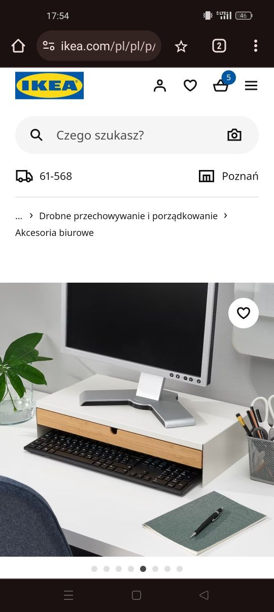 Ikea podstawka pod monitor i półka do biurka okazja zamiana