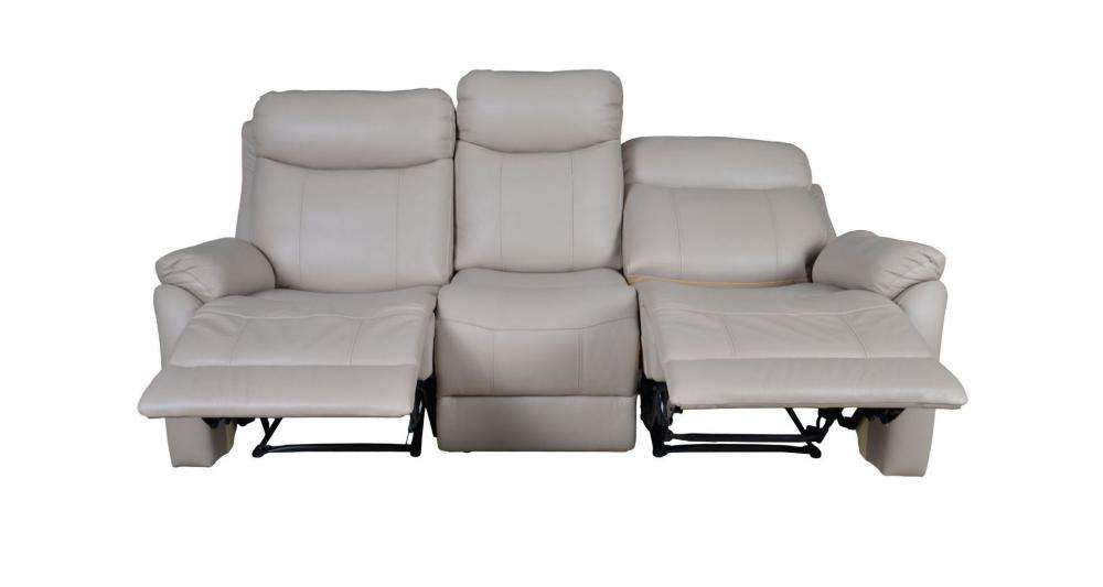 Nowoczesny Komplet wypoczynkowy Bianco Skóra naturalna RELAX