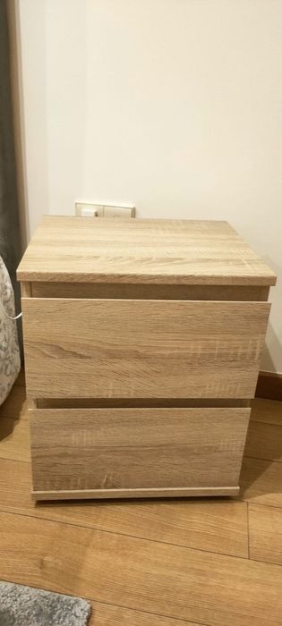 Conjunto 2 Mesinhas de cabeceira com 2 gavetas carvalho