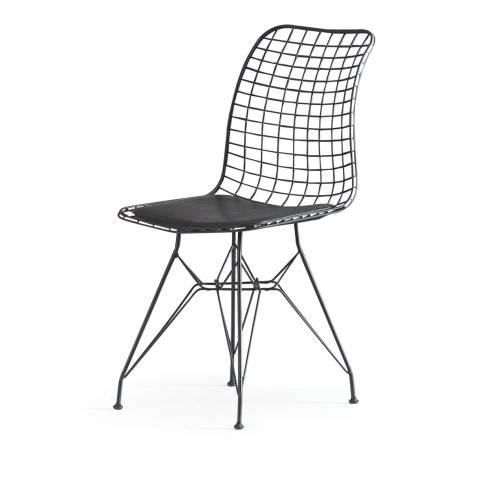 4 krzesła krzesło  loft industrial metalowe czarne