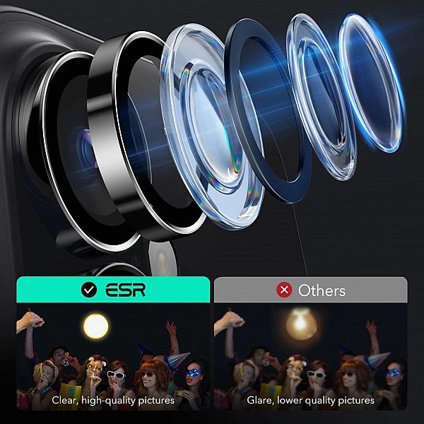 Osłona Na Aparat Esr Armorite Camera Protector Iphone 16 / 16 Plus Bla