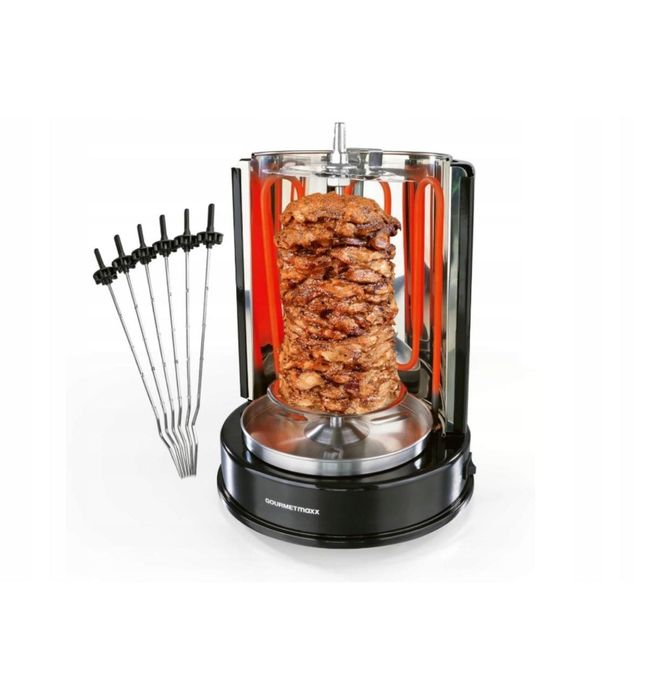 Grill Opiekacz 3w1 GOURMETMAXX – Kebab - Kurczak - Szaszłyki – 1400W