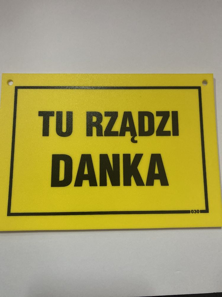 Tabliczka i imieniem Danka