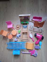 Barbie akcesoria do zabawy dla lalek mix meble plastikowe