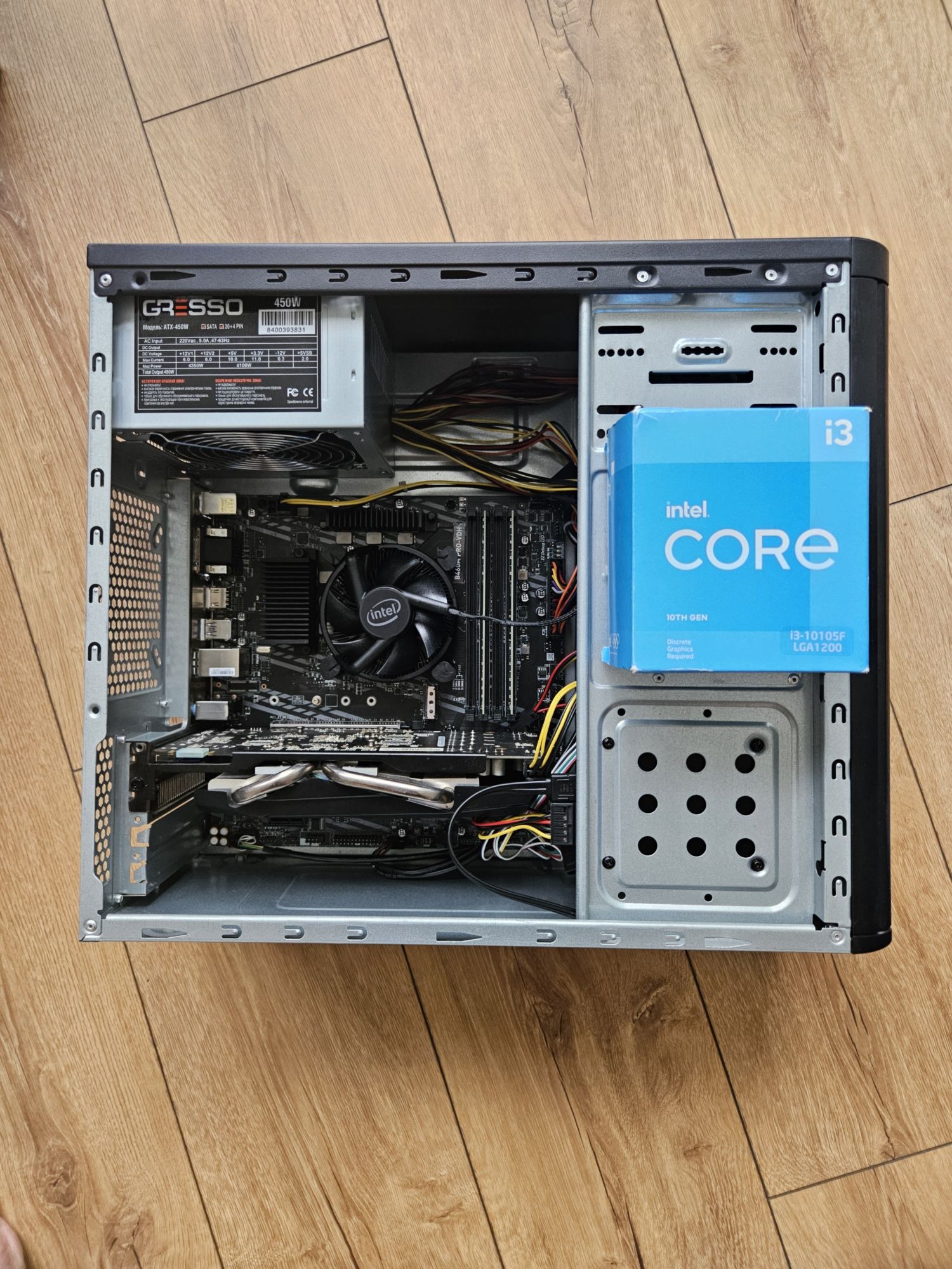 Ігровий Пк/игровой пк/комп'ютер i3 10105f gtx 550 ti,b460,8gb ddr4,ssd