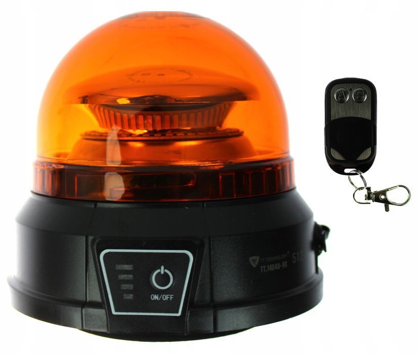 Lampa Ostrzegawcza Led Kogut Na Akumulator 3 Tryby Błysku 8H Pracy