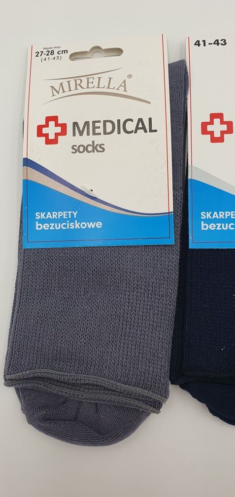 Skarpetki bezuciskowe medyczne medical 41-43 bawełniane bawełna