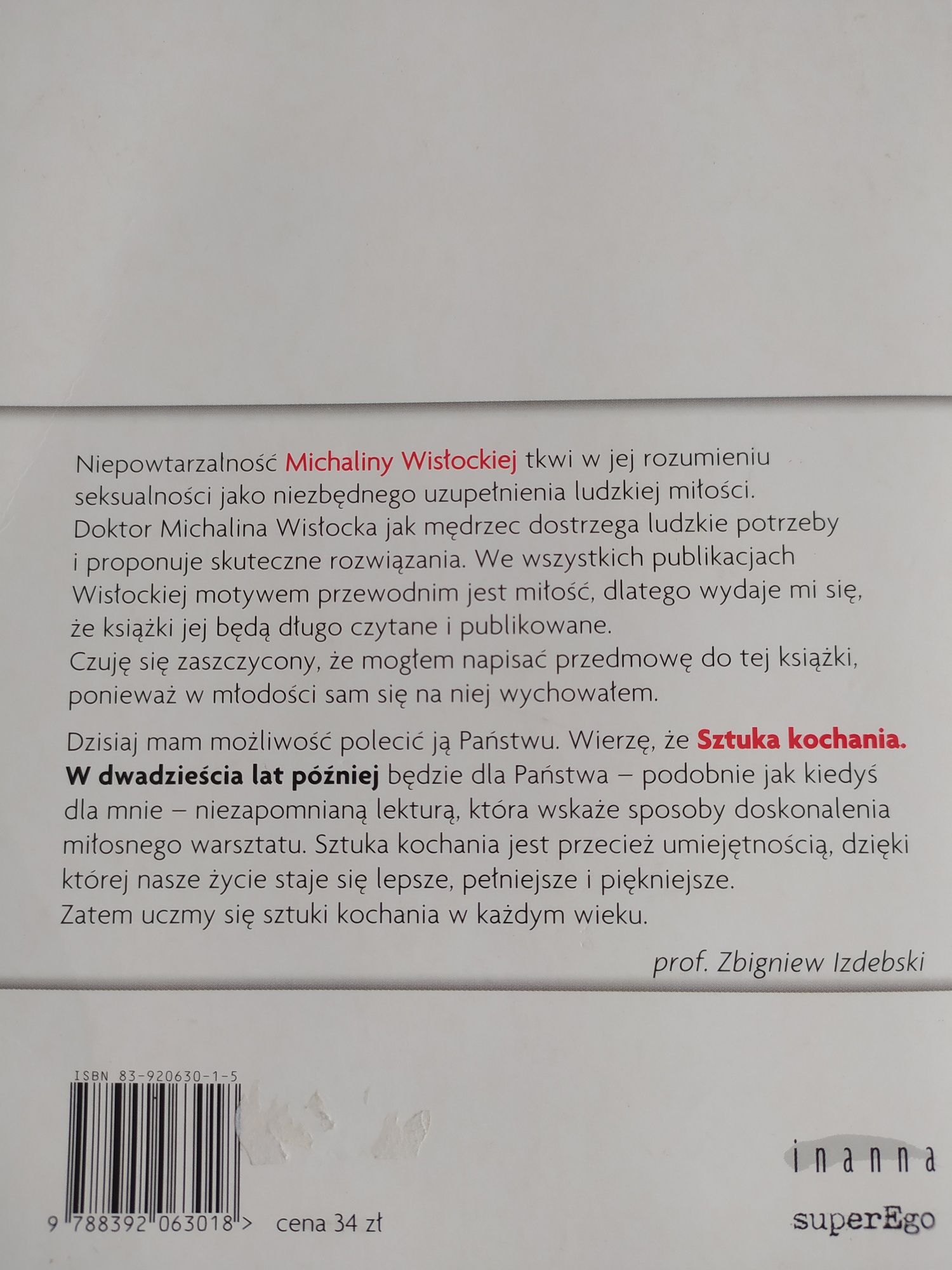 Sztuka kochania w dwadzieścia lat później. Wislocka Michalina