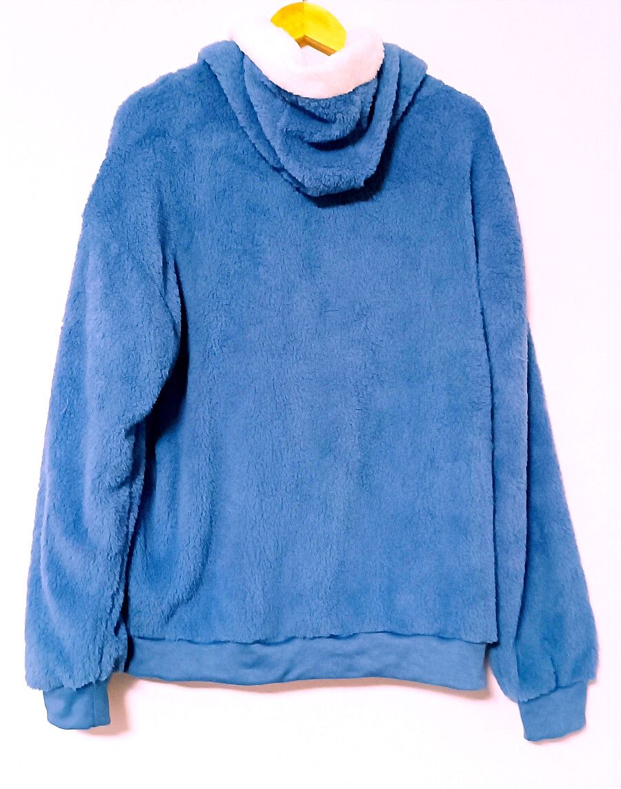 NOWA bluza damska r. XXXL puszysta pluszowa zip polar kaptur kieszenie